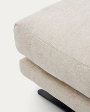 Load image into Gallery viewer, Veliro beige chenille footrest with black steel legs 85 x 90cm FSC Mix Credit - image 5