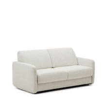 Load image into Gallery viewer, Nuala 3-seater sofa bed in pearl-coloured chenille 204cm - image 3