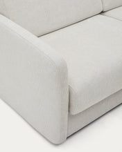 Load image into Gallery viewer, Nuala 3-seater sofa bed in pearl-coloured chenille 204cm - image 9
