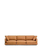 Load image into Gallery viewer, Gala 4-seater sofa in brown leather 300cm