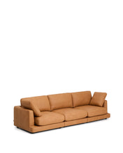 Load image into Gallery viewer, Gala 4-seater sofa in brown leather 300cm - image 2
