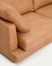 Load image into Gallery viewer, Gala 4-seater sofa in brown leather 300cm - image 6