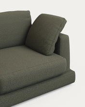 Load image into Gallery viewer, Gala 3-seater sofa in dark green chenille FSC Mix Credit 210 cm - image 5