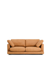 Load image into Gallery viewer, Gala 3-seater sofa in brown leather 210cm