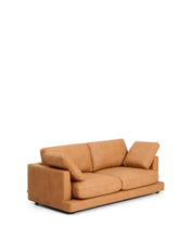 Load image into Gallery viewer, Gala 3-seater sofa in brown leather 210cm - image 2