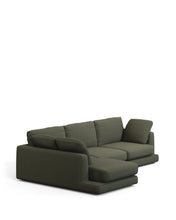 Load image into Gallery viewer, Gala 4-seater sofa with left-hand chaise longue in dark green chenille FSC Mix Credit 300 cm - image 2