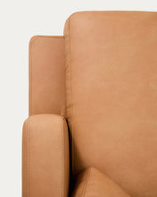 Load image into Gallery viewer, Gala 4-seater leather sofa with right chaise longue brown 300cm - image 6