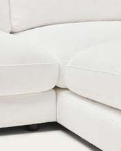Load image into Gallery viewer, Gala 4-seater sofa with right chaise longue in white chenille FSC Mix Credit 300cm - image 16