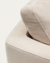 Load image into Gallery viewer, Gala 4-seater sofa with right chaise longue in beige chenille FSC Mix Credit 300cm - image 13