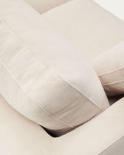 Load image into Gallery viewer, Gala 4-seater sofa with right chaise longue in beige chenille FSC Mix Credit 300cm - image 15