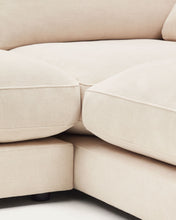 Load image into Gallery viewer, Gala 4-seater sofa with right chaise longue in beige chenille FSC Mix Credit 300cm - image 17