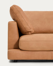 Load image into Gallery viewer, Gala 6-seater sofa in brown leather 390cm - image 5