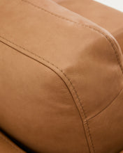 Load image into Gallery viewer, Gala 6-seater sofa in brown leather 390cm - image 8