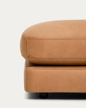 Load image into Gallery viewer, Gala brown leather footrest 90 x 90cm - image 4