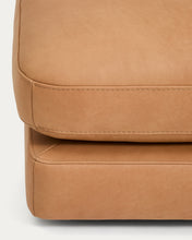 Load image into Gallery viewer, Gala brown leather footrest 90 x 90cm - image 6