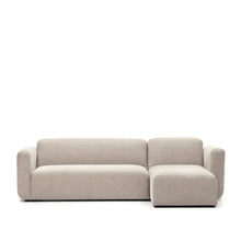 Load image into Gallery viewer, Neom 3 seater modular sofa, right/left chaise longue in beige, 263 cm FSC Mix Credit