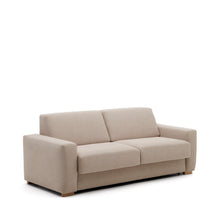 Load image into Gallery viewer, Anley beige 3-seater sofa bed with solid beech wood legs 224cm FSC Mix Credit - image 4