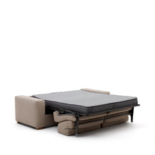 Load image into Gallery viewer, Anley beige 3-seater sofa bed with solid beech wood legs 224cm FSC Mix Credit - image 6