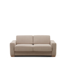 Load image into Gallery viewer, Anley beige 2-seater sofa bed with solid beech wood legs 204cm FSC Mix Credit