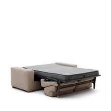 Load image into Gallery viewer, Anley beige 2-seater sofa bed with solid beech wood legs 204cm FSC Mix Credit - image 6
