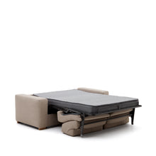 Load image into Gallery viewer, Anley beige 2-seater sofa bed with solid beech wood legs 204cm FSC Mix Credit - image 5