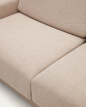 Load image into Gallery viewer, Anley beige 2-seater sofa bed with solid beech wood legs 204cm FSC Mix Credit - image 10