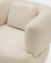 Load image into Gallery viewer, Martina ecru bouclé armchair with cushion FSC Mix Credit - image 13