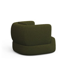 Load image into Gallery viewer, Martina dark green bouclé swivel armchair with cushion FSC Mix Credit - image 4