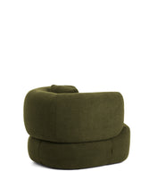 Load image into Gallery viewer, Martina dark green bouclé swivel armchair with cushion FSC Mix Credit - image 5
