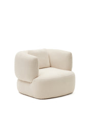 Load image into Gallery viewer, Martina ecru bouclé swivel armchair with cushion FSC Mix Credit - image 2