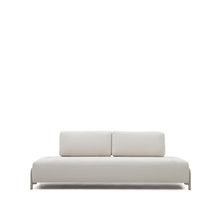 Load image into Gallery viewer, Compo module beige chenille 3-seater with beige metal structure 232 cm FSC Mix Credit