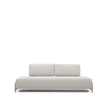 Load image into Gallery viewer, Compo module beige chenille 3-seater with beige metal structure 232 cm FSC Mix Credit - image 2