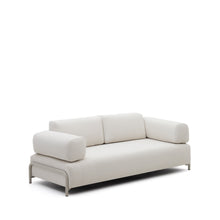 Load image into Gallery viewer, Compo beige chenille 3-seater sofa with beige metal structure 232 cm FSC Mix Credit - image 4