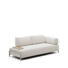 Load image into Gallery viewer, Compo 3-seater beige chenille sofa, small tray oak veneer and beige metal structure 232cm FSC Mix Credit - image 4