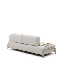 Load image into Gallery viewer, Compo 3-seater beige chenille sofa, small tray oak veneer and beige metal structure 232cm FSC Mix Credit - image 7