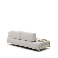 Load image into Gallery viewer, Compo 3-seater beige chenille sofa, small tray oak veneer and beige metal structure 232cm FSC Mix Credit - image 8