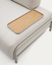 Load image into Gallery viewer, Compo 3-seater beige chenille sofa, small tray oak veneer and beige metal structure 232cm FSC Mix Credit - image 11