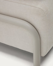 Load image into Gallery viewer, Compo 3-seater beige chenille sofa, small tray oak veneer and beige metal structure 232cm FSC Mix Credit - image 13