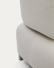 Load image into Gallery viewer, Compo 3-seater sofa chenille beige, large tray oak veneer and beige metal structure 232cm FSC Mix Credit - image 14