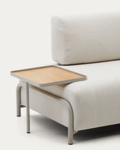 Load image into Gallery viewer, Compo 3-seater sofa chenille beige, large tray oak veneer and beige metal structure 232cm FSC Mix Credit - image 15