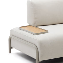 Load image into Gallery viewer, Small Compo tray in oak veneer with natural finish and beige metal structure