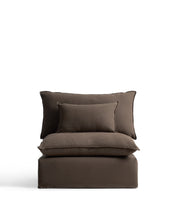 Load image into Gallery viewer, Anarela taupe linen armchair with removable cover 110cm FSC Mix Credit