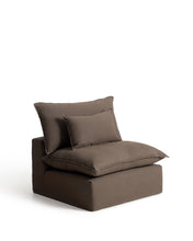 Load image into Gallery viewer, Anarela taupe linen armchair with removable cover 110cm FSC Mix Credit - image 2