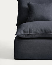 Load image into Gallery viewer, Anarela dark grey linen and viscose armchair with removable cover 90cm FSC Mix Credit - image 3