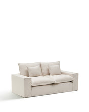 Load image into Gallery viewer, Anarela beige linen and viscose 2-seater sofa with removable cover 220 cm FSC Mix Credit - image 2