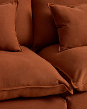 Load image into Gallery viewer, Anarela terracotta linen 2-seater modular sofa with removable cover 180cm FSC Mix Credit