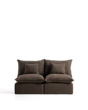 Load image into Gallery viewer, Anarela taupe linen 2-seater modular sofa with removable cover 180cm FSC Mix Credit