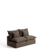 Load image into Gallery viewer, Anarela taupe linen 2-seater modular sofa with removable cover 180cm FSC Mix Credit - image 2