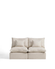 Load image into Gallery viewer, Anarela beige linen and viscose 2-seater modular sofa with removable cover 180cm FSC Mix Credit