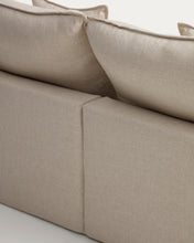 Load image into Gallery viewer, Anarela beige linen and viscose 2-seater modular sofa with removable cover 180cm FSC Mix Credit - image 5